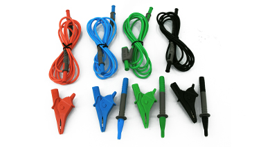 UNIVERSALKITG3: JUEGO DE 4 CABLES, 4 COCODRILOS Y 3 PUNTAS COLOR NEGRO ROJO-VERDE-AZUL