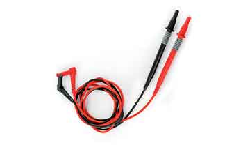 4413-2: JUEGO DE PUNTAS CON PUNTA 4MM Y PROTECCIÓN COLOR ROJO/NEGRO Y CONECTOR BANANA A 90°