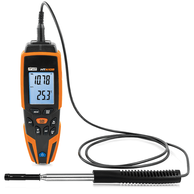 HTA105 Termoanemómetro digital de hilo caliente y con medida de temperatura ambiental